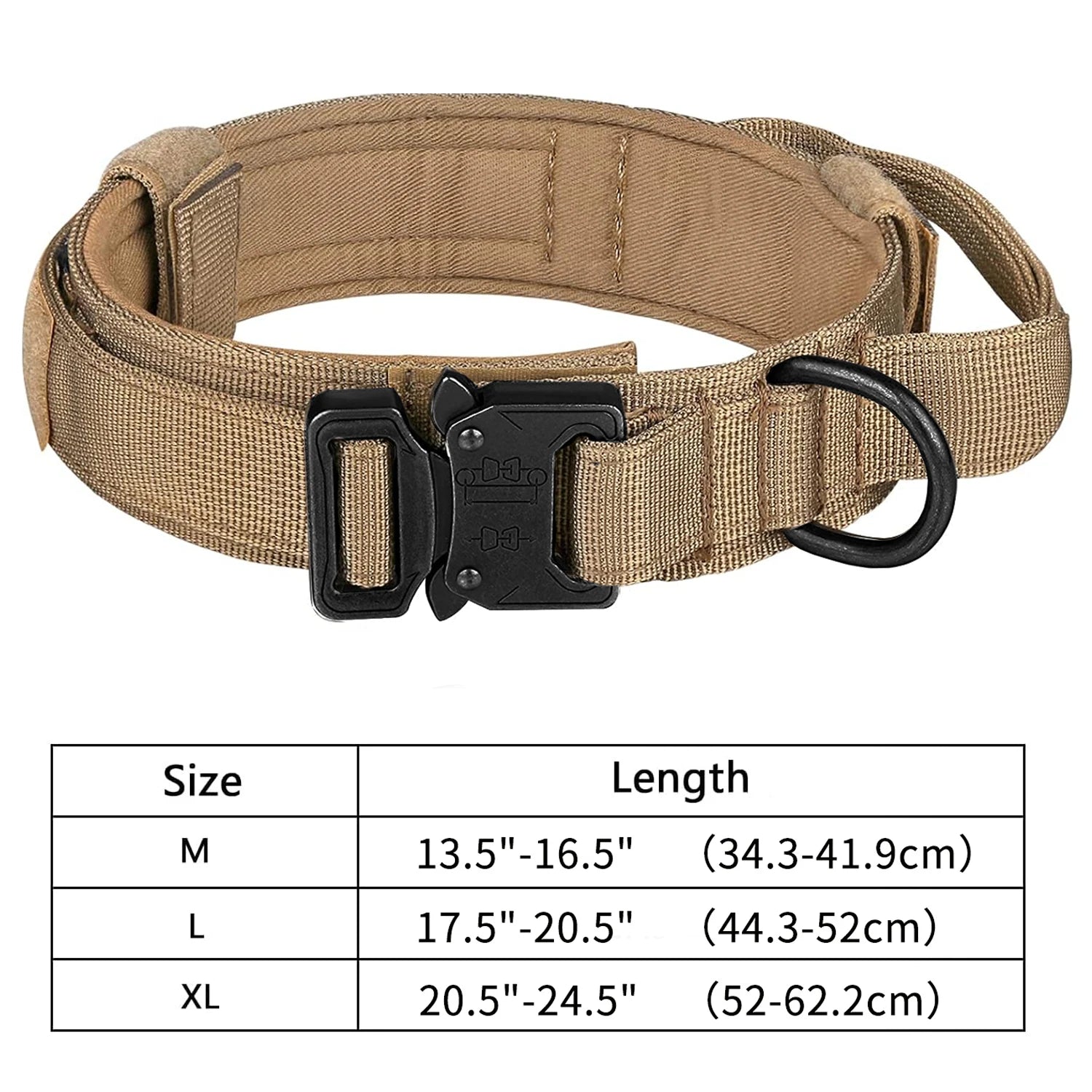 Adjustable Heavy-Duty Nylon Tactical Military Dog Collar