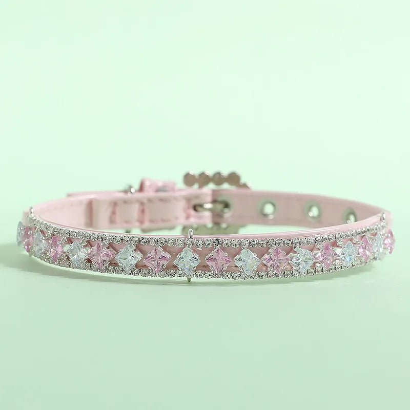 Luxury Pearl Pet Necklace Rhinestone Collar for Cats