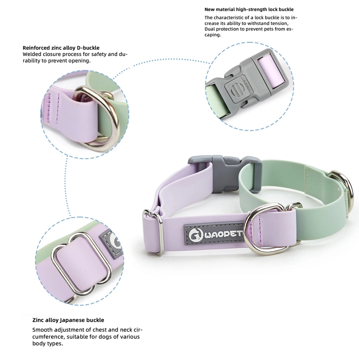 Durable Training & Walking PVC Waterproof Dog Collar