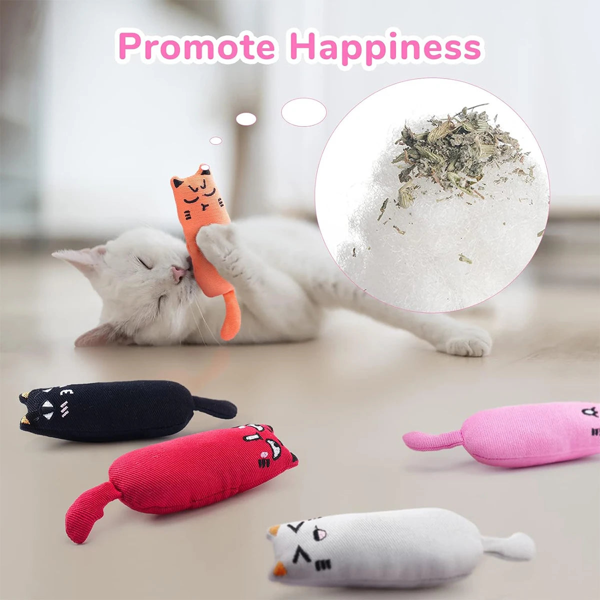 Funny Catnip Chew Toy Interactive Pillow for Kittens & Cats