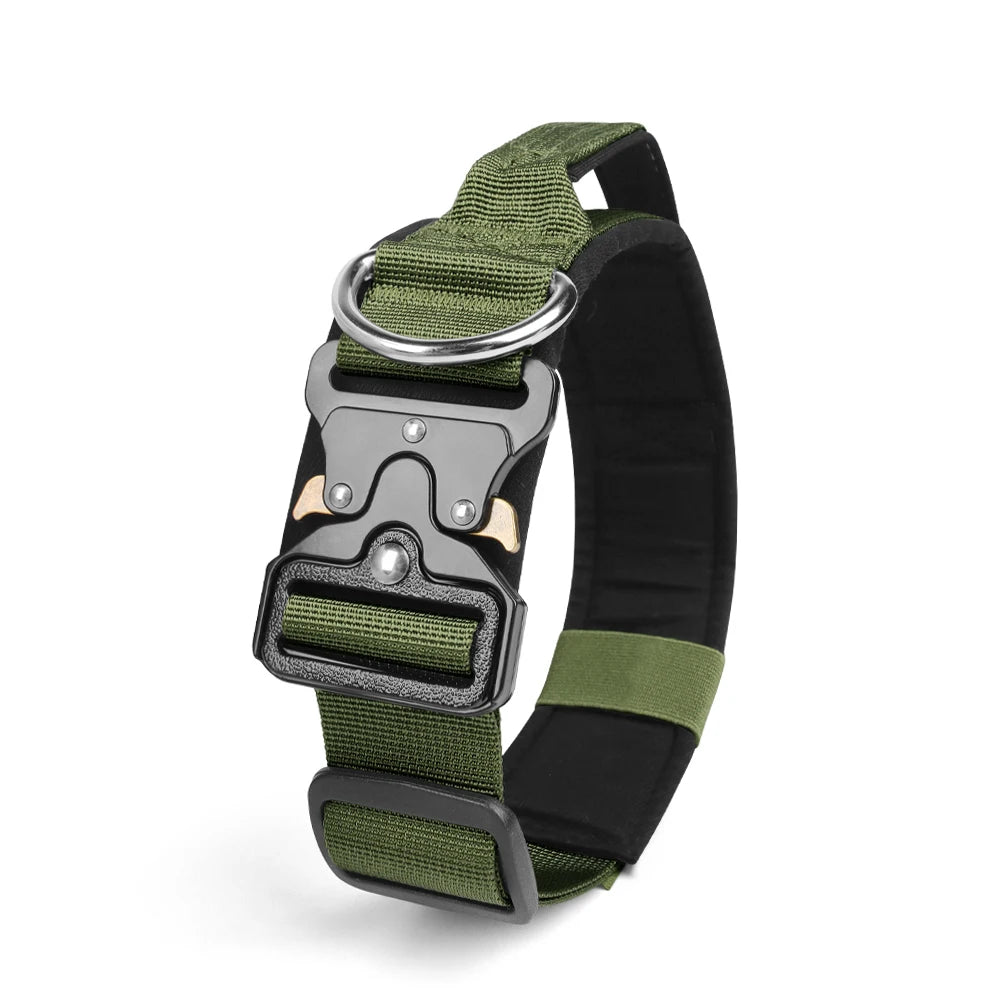 Heavy-Duty Adjustable Nylon Tactical Military Dog Collar