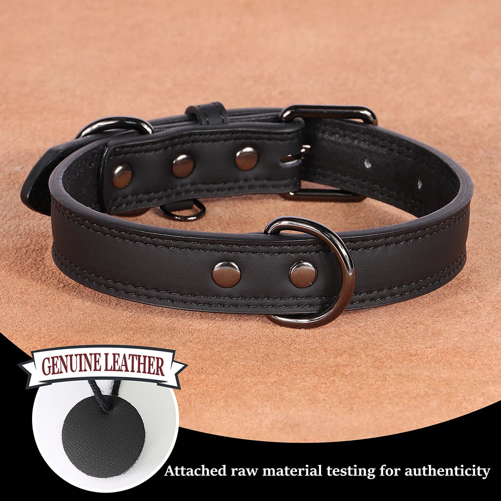 Soft & Durable Real Genuine Leather Dog Collar