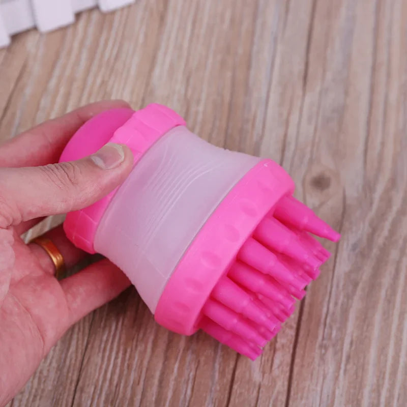 Pet Bath Massage Brush Soft Grooming Comb for Dogs & Cats