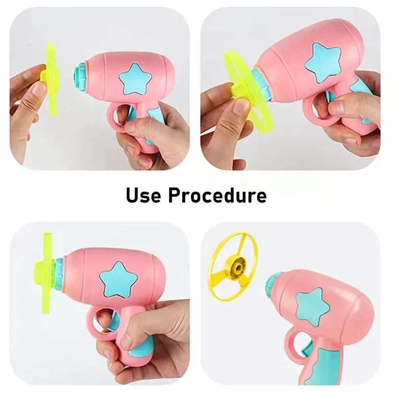 Interactive Cat Toy Mini Flying Disc Launcher for Chasing & Training