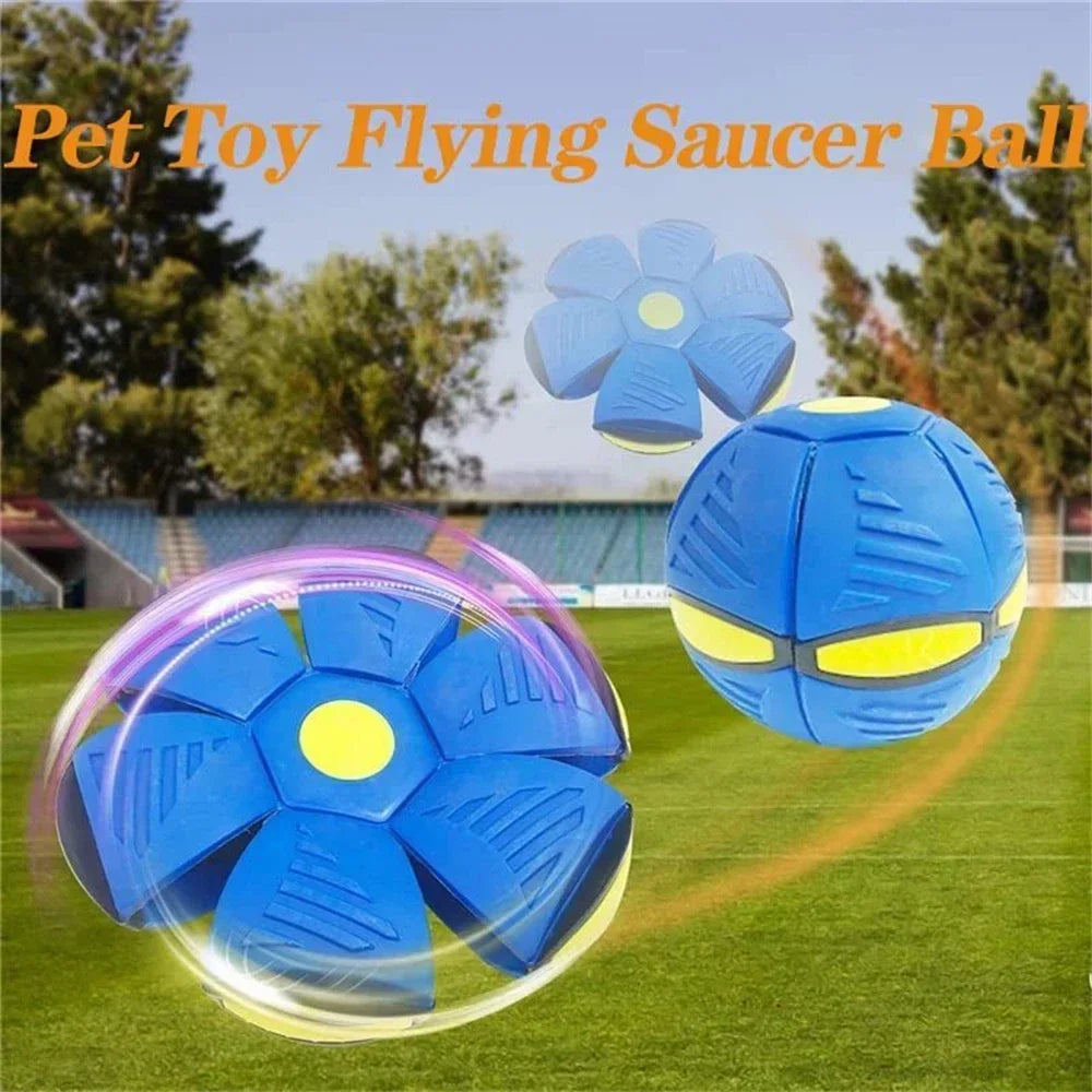 Interactive Dog Disc Toy Light-Up Flying Saucer for Outdoor Play