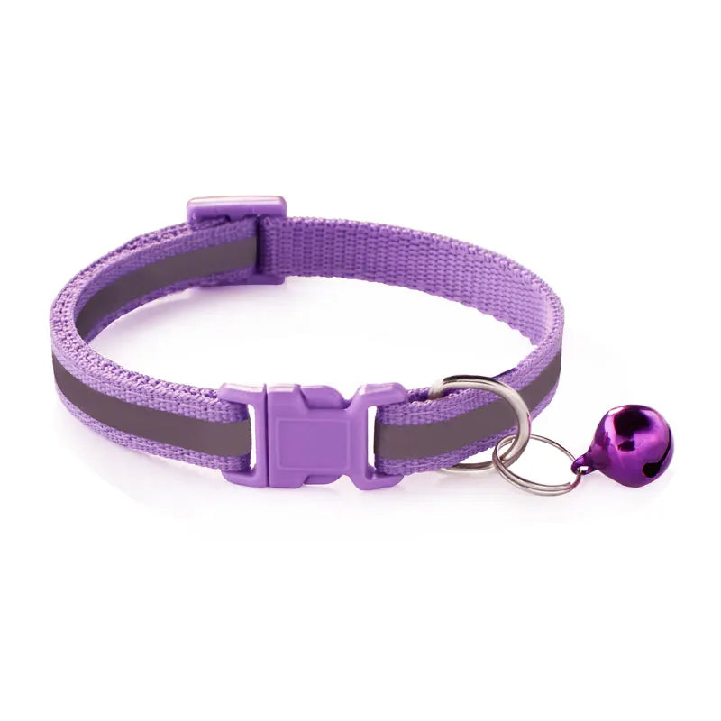 Safety Breakaway Buckle and Bell Reflective Cat Collar