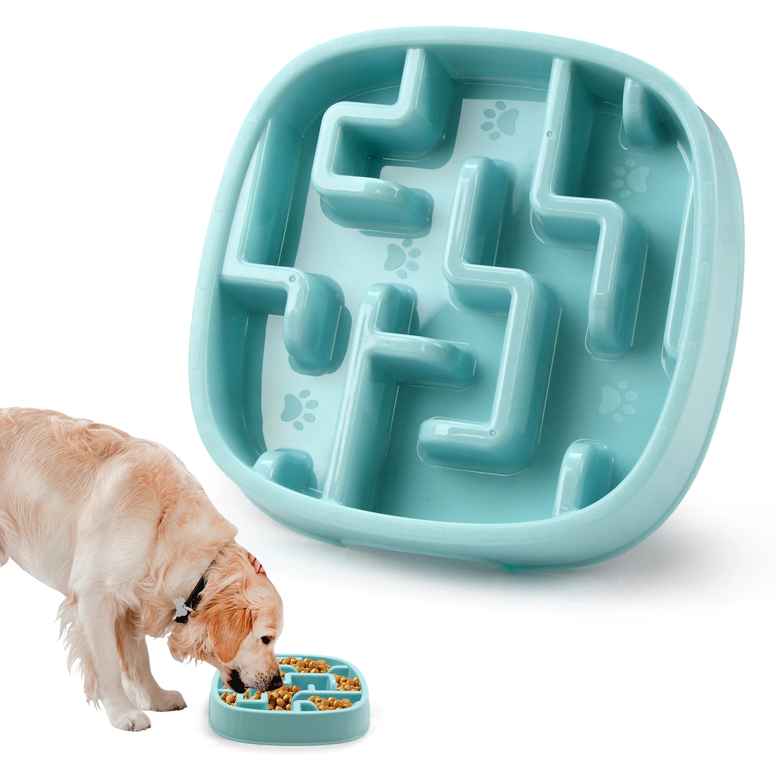 Anti-Choking Pet Bowl – Slow Feeder Dish for Dogs & Cats