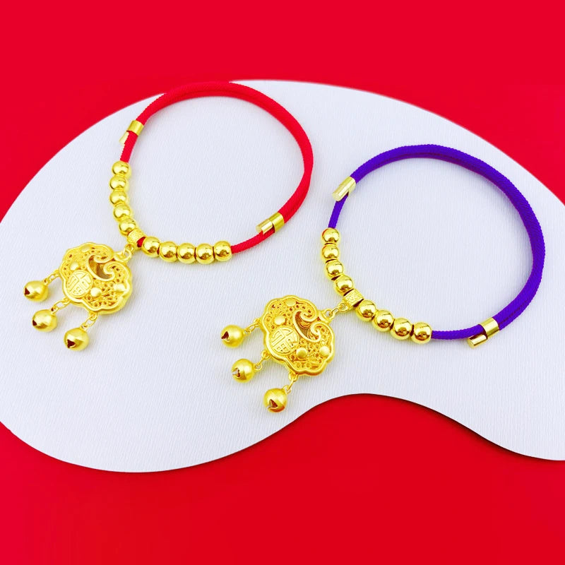 Classic Pet Necklace with Safety Lock Adjustable Red String Cat Collar