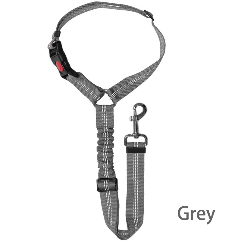 2-in-1 Adjustable Dog Harness Leash & Car Seat Belt