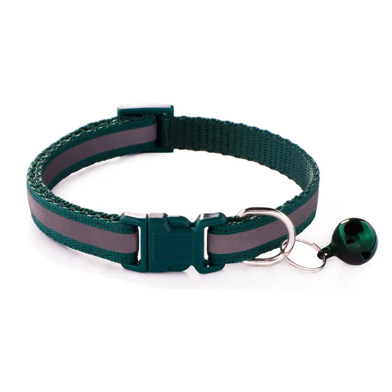 Safety Breakaway Buckle and Bell Reflective Cat Collar