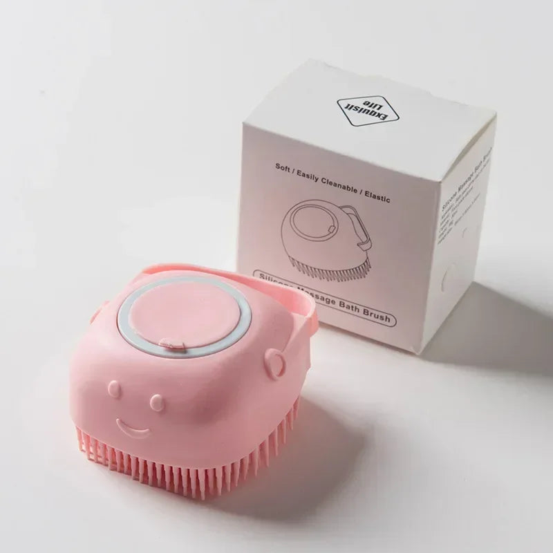Pet Bathing Brush Soft Shampoo Massager for Dogs & Cats