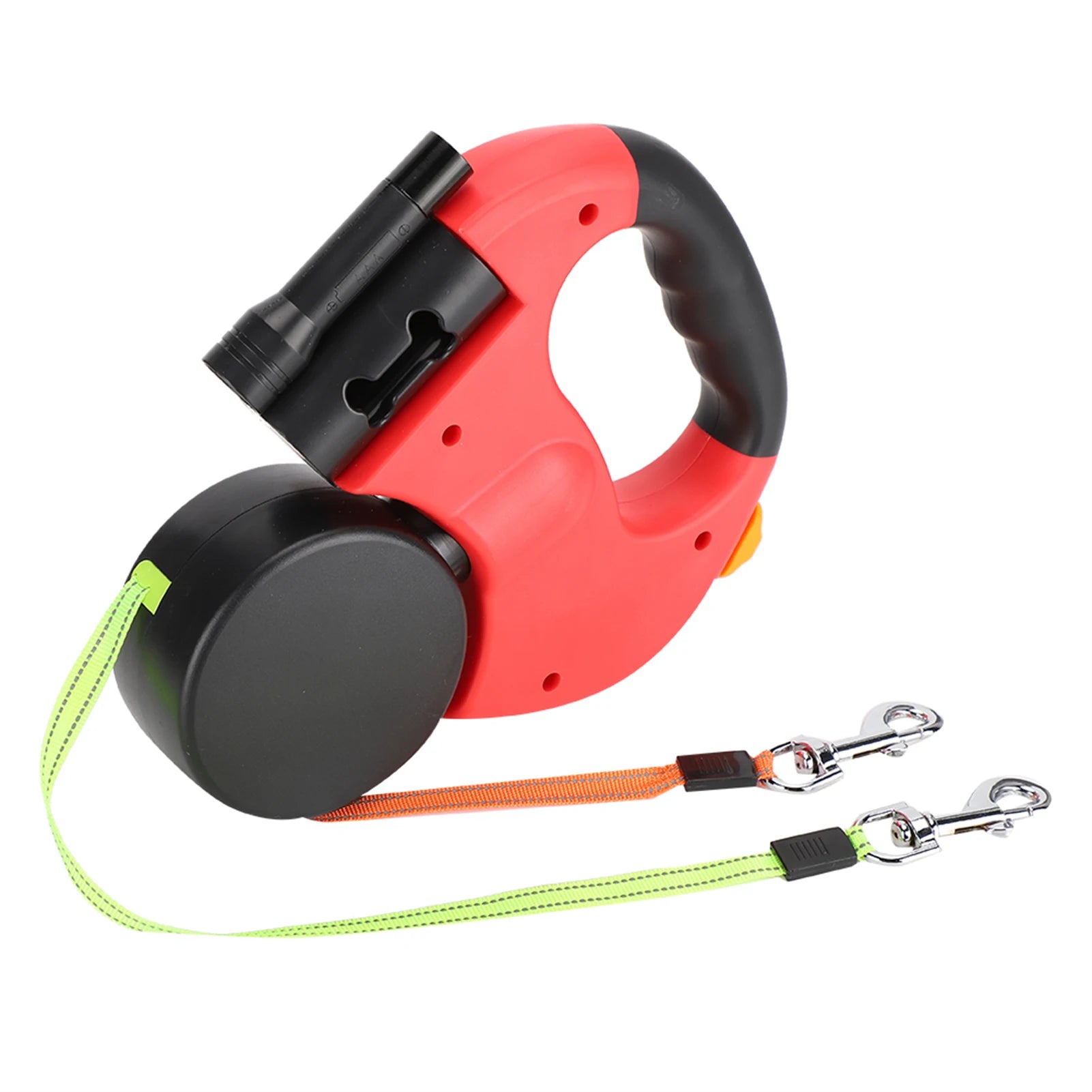 Automatic Extendable Pet Leash Dual Head with LED Light for Dogs & Cats