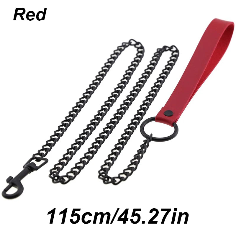 115cm Chew-Proof Metal Training Heavy Duty Chain Dog Leash