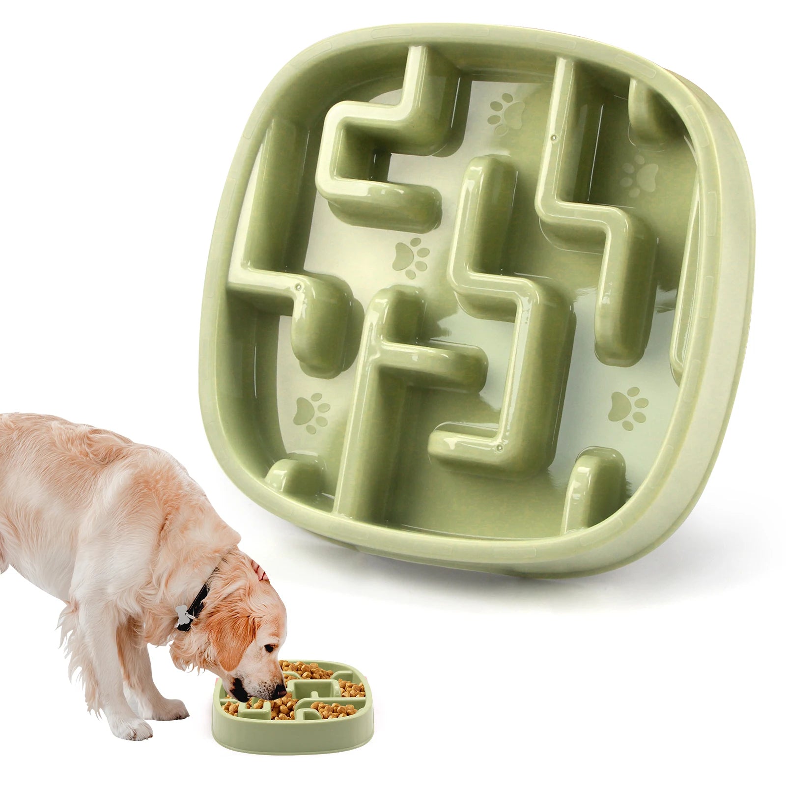 Anti-Choking Pet Bowl – Slow Feeder Dish for Dogs & Cats