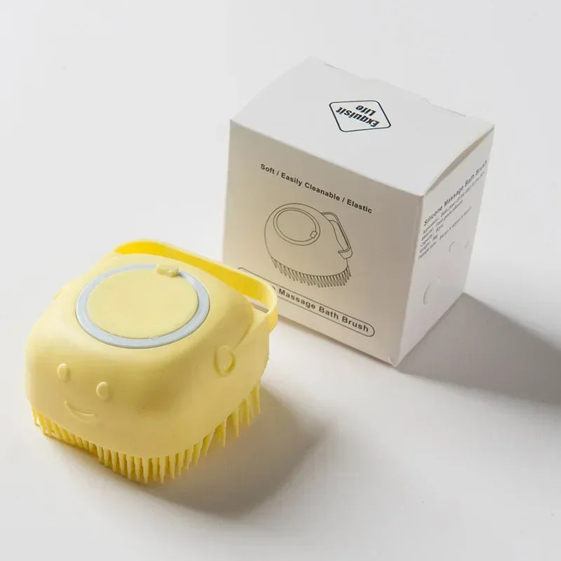 Pet Bathing Brush Soft Shampoo Massager for Dogs & Cats