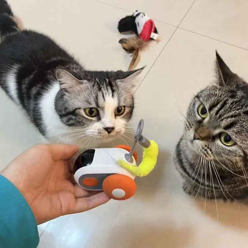 Smart Cat Toy Interactive Remote Control Electric Car, Rechargeable for Pets