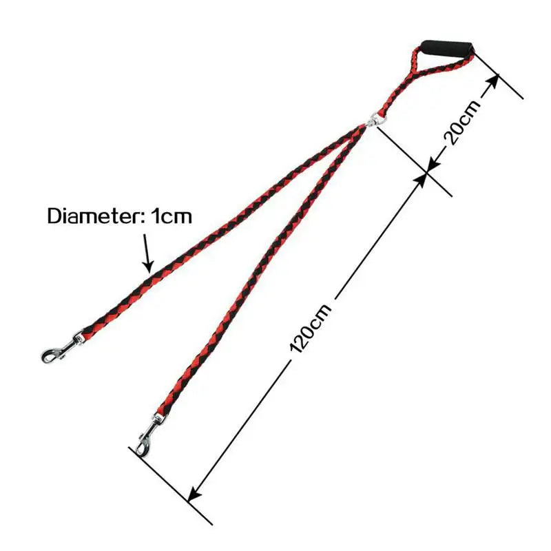 High-Quality Durable Traction Rope Double Dog Leash