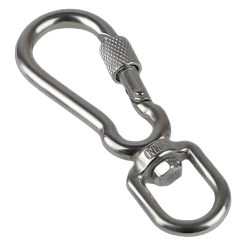 Heavy-Duty Bolted Clip Stainless Steel Swivel Carabiner Hook