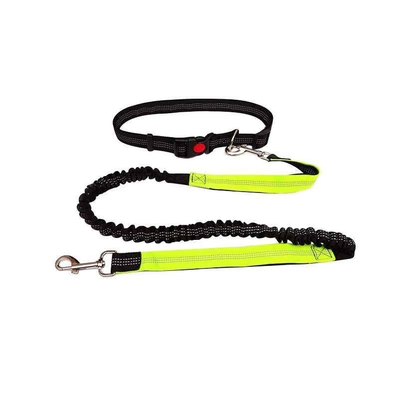 Hands-Free Adjustable Dog Leash with Waist Belt and Chest Strap