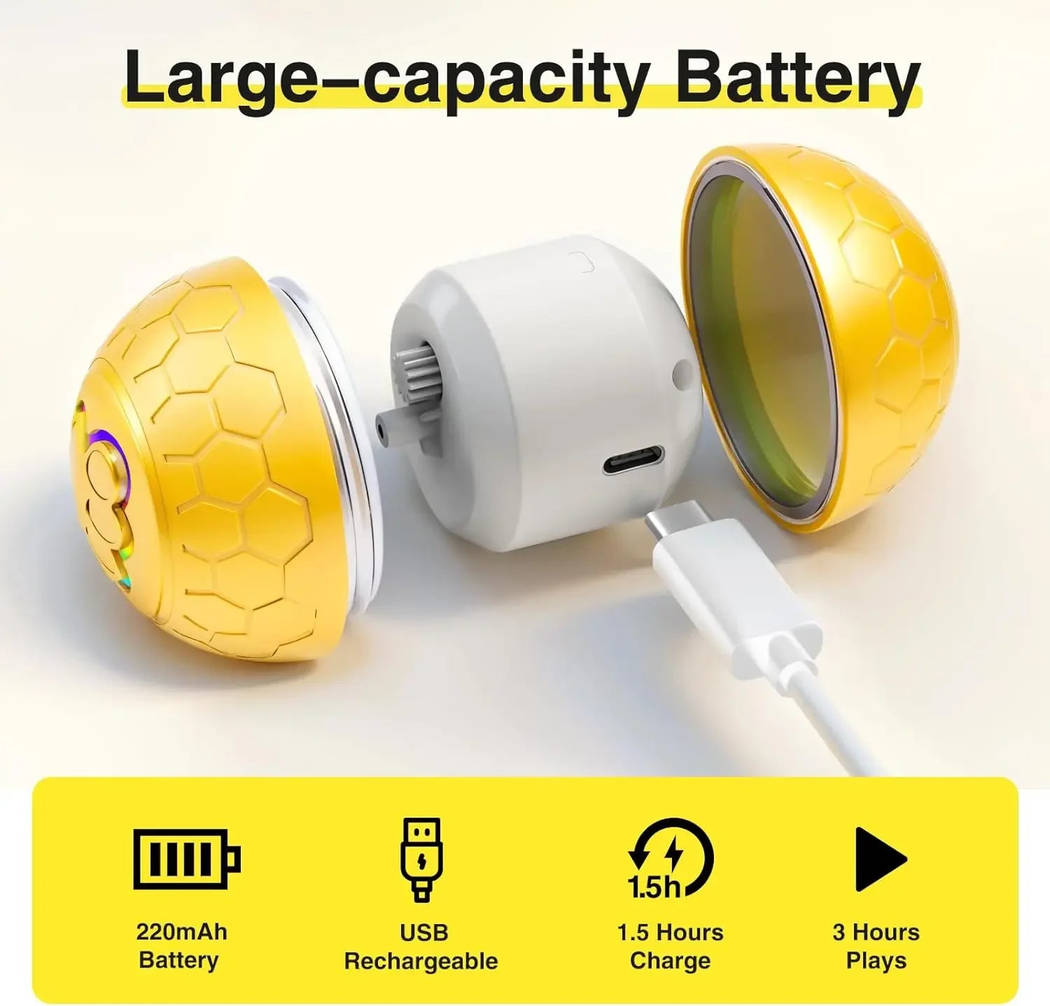 Interactive Smart Rolling Ball Electric Toy for Dogs & Puppies