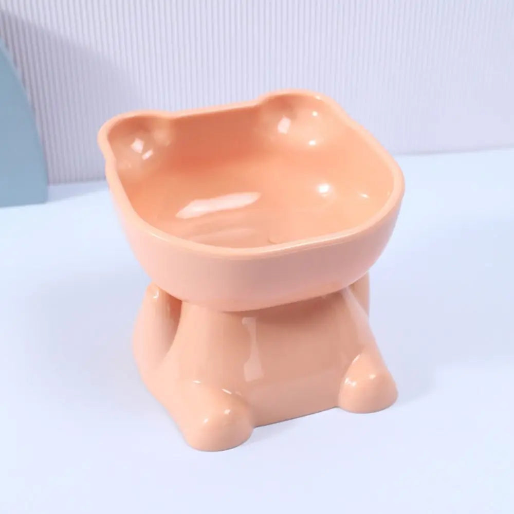 Cute Cat Bowl with High Feet Cervical Spine Protection for Pets