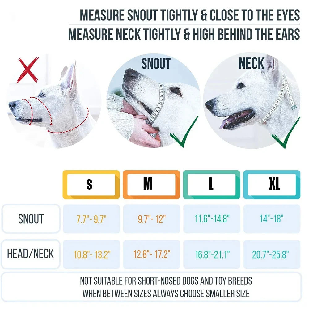 Anti-Bark Training Breathable Nylon Dog Muzzle Set