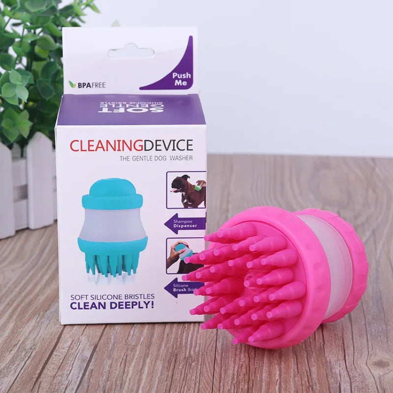 Pet Bath Massage Brush Soft Grooming Comb for Dogs & Cats