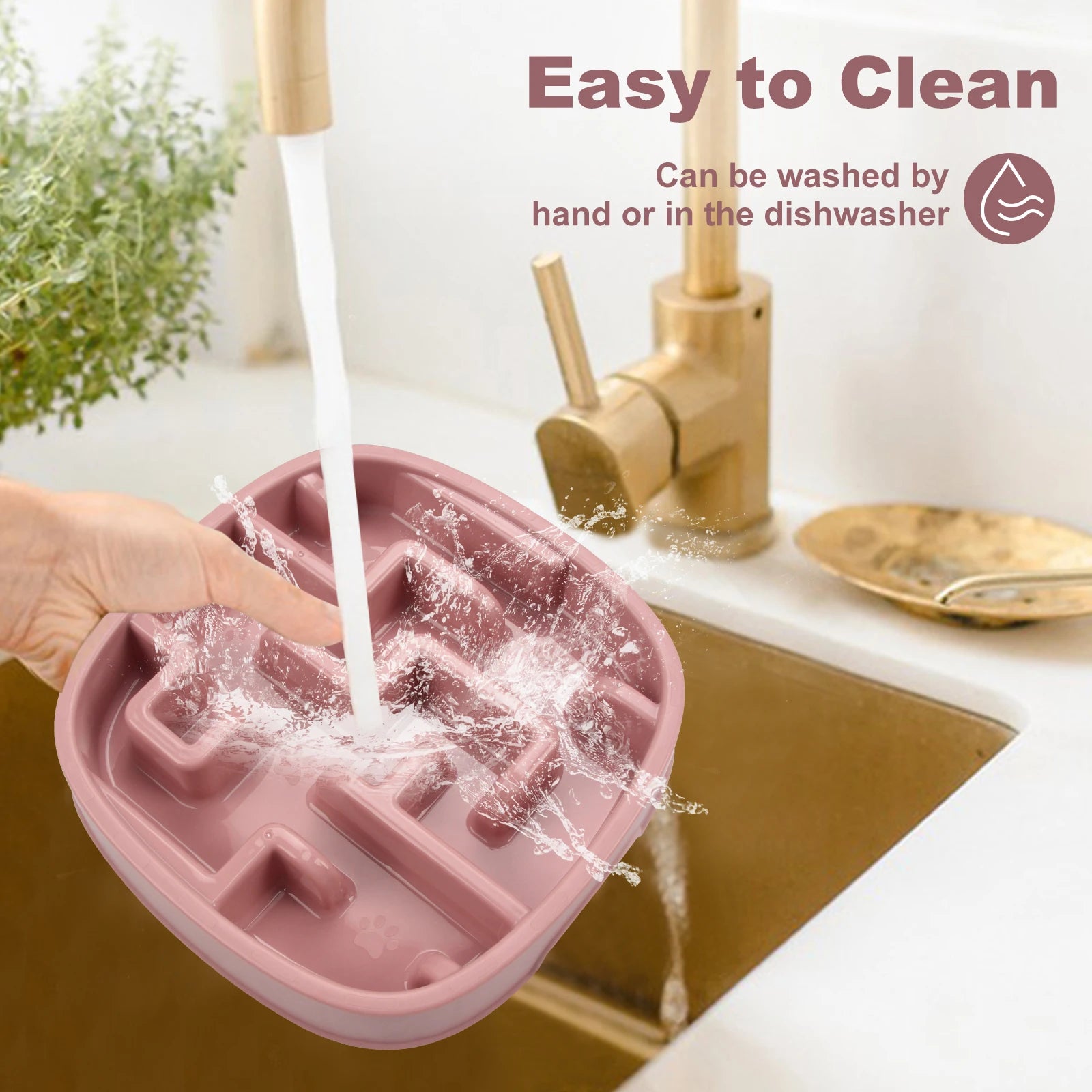 Anti-Choking Pet Bowl – Slow Feeder Dish for Dogs & Cats