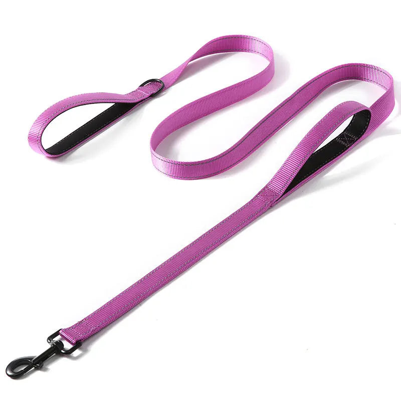 1.2m / 1.5m / 1.8m Double Handle Heavy-Duty Nylon Dog Leash
