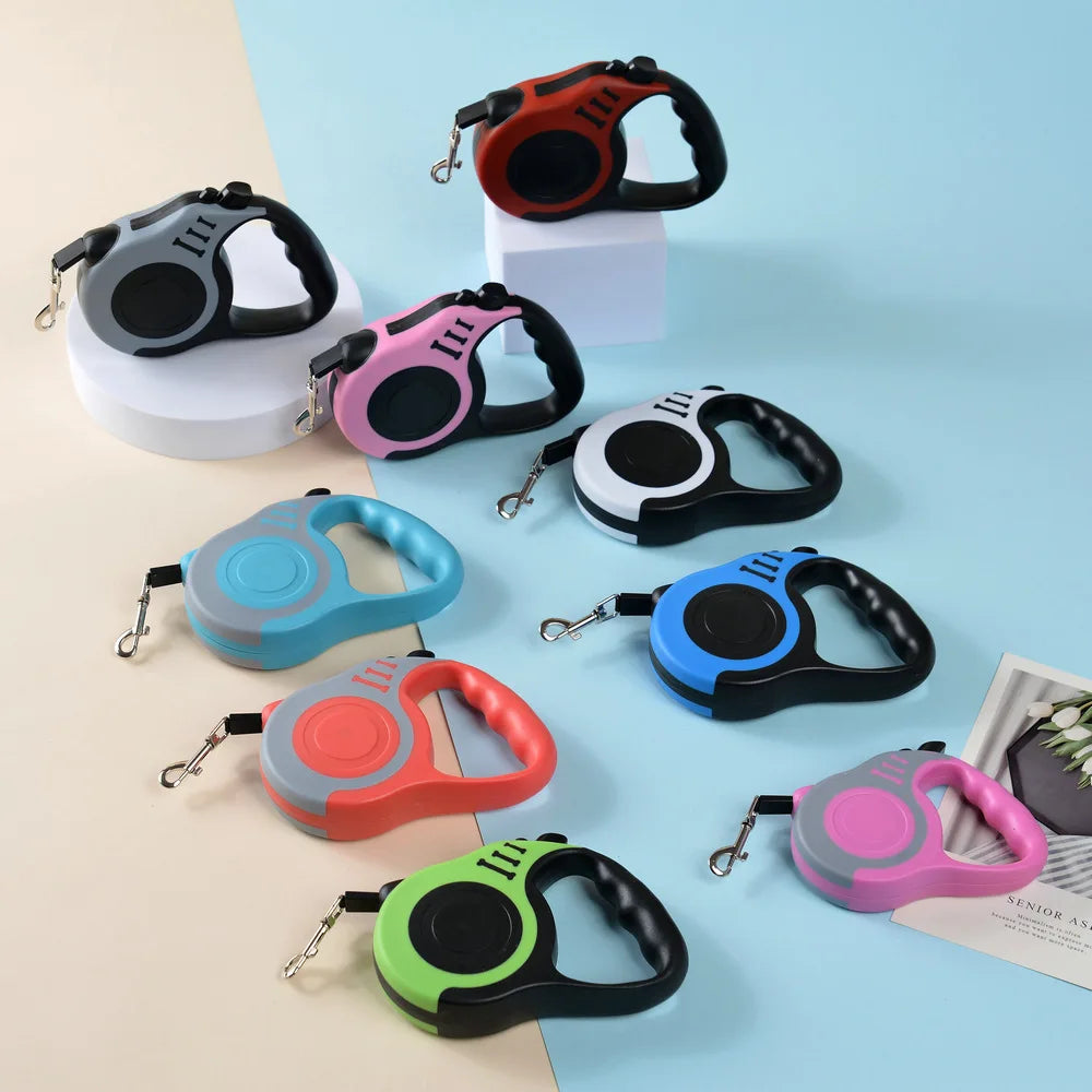 Automatic Nylon Lead 3M/5M Retractable Dog Leash