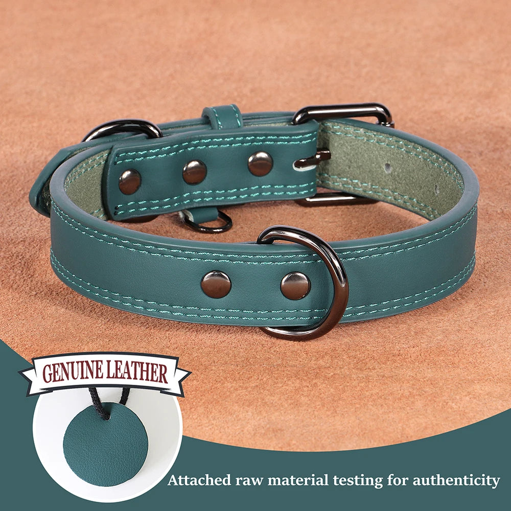 Soft & Durable Real Genuine Leather Dog Collar