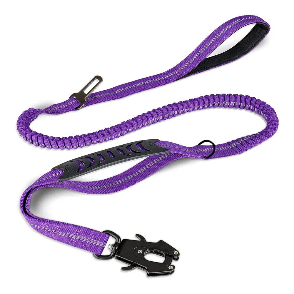 Reflective, Shock-Absorbing No-Pull Tactical Bungee Dog Leash