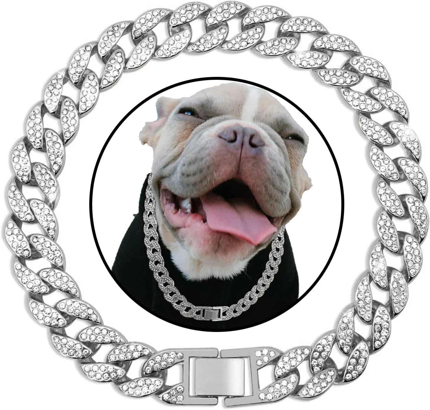 Diamond Chain Gold Cuban Link Dog & Cat Collar