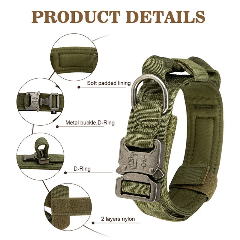 Durable Military Adjustable Tactical Dog Collar