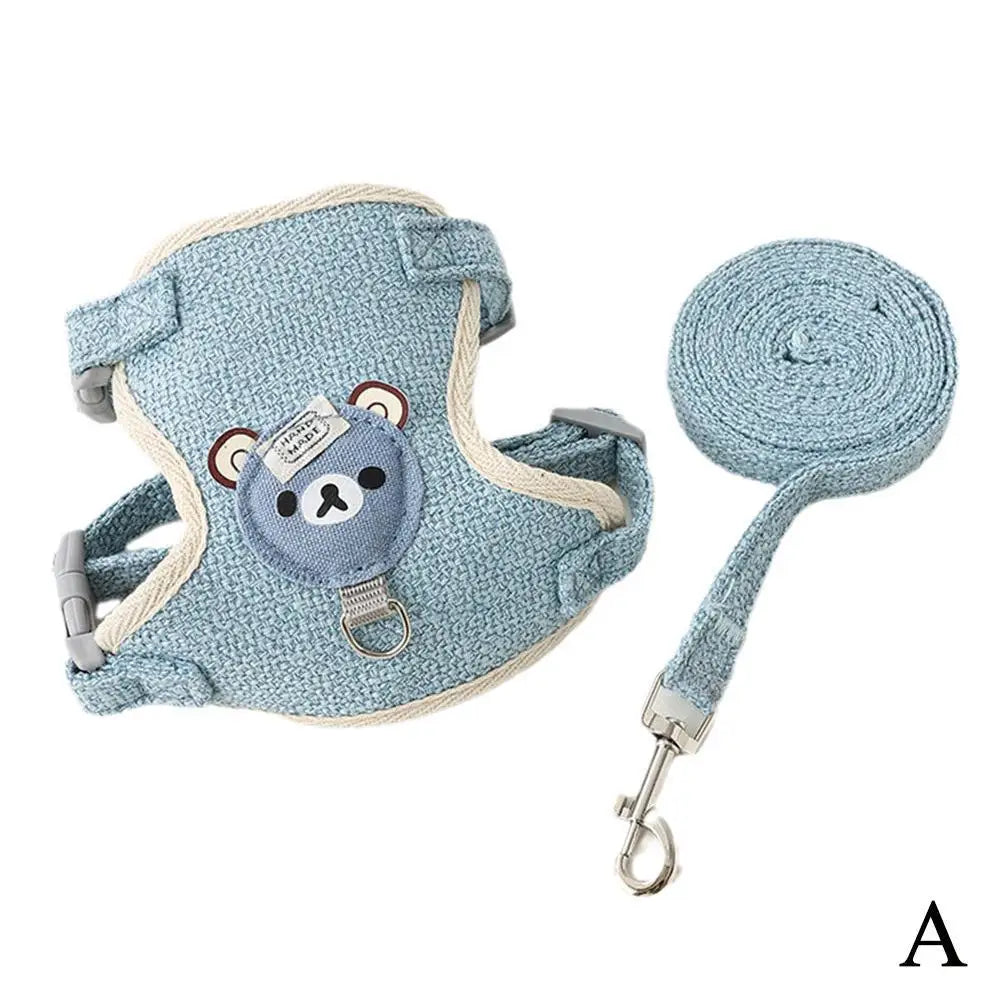 Comfortable Chest Strap Small Pet Vest Harness with Leash