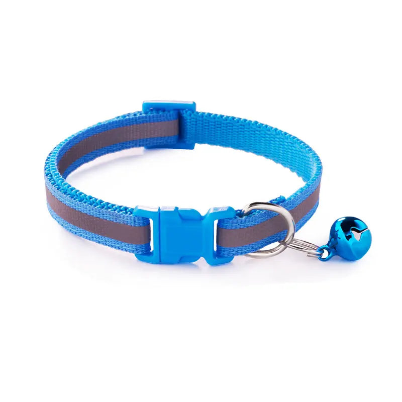 Safety Breakaway Buckle and Bell Reflective Cat Collar