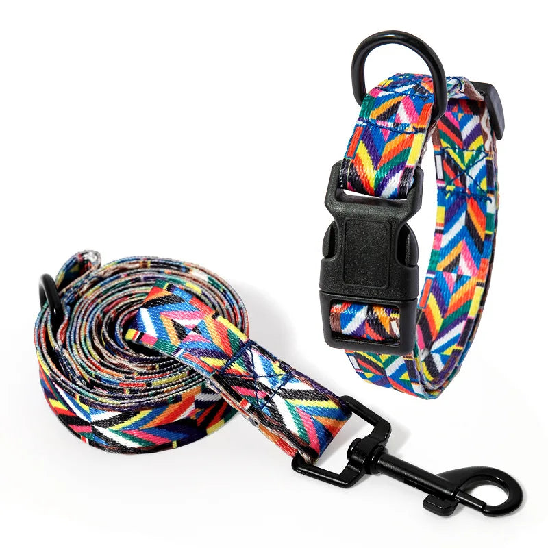 Adjustable Pet Walking Bohemian Style Dog & Cat Collar