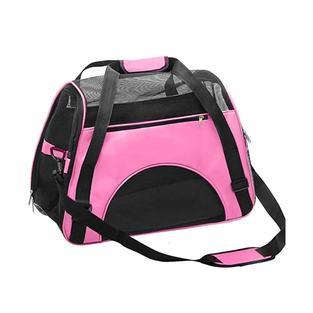 Soft-Sided Cat Carrier Portable, Folding Travel Carrier for Dogs & Cats