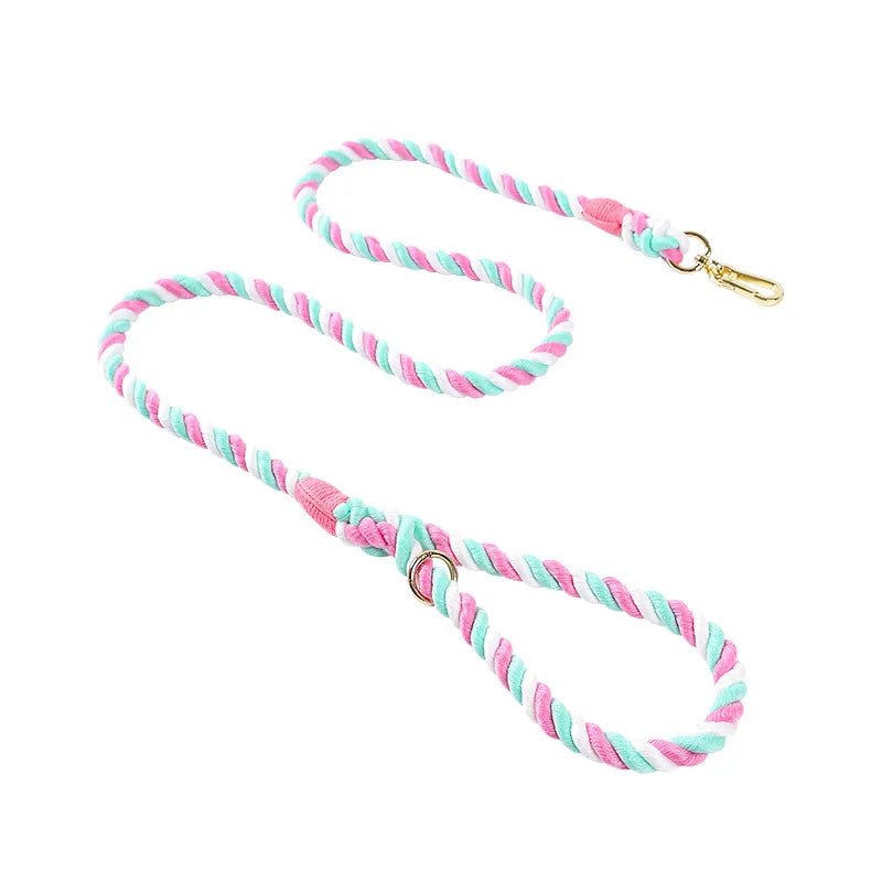 Multi-Function Hand-Woven Gradient Dog Leash