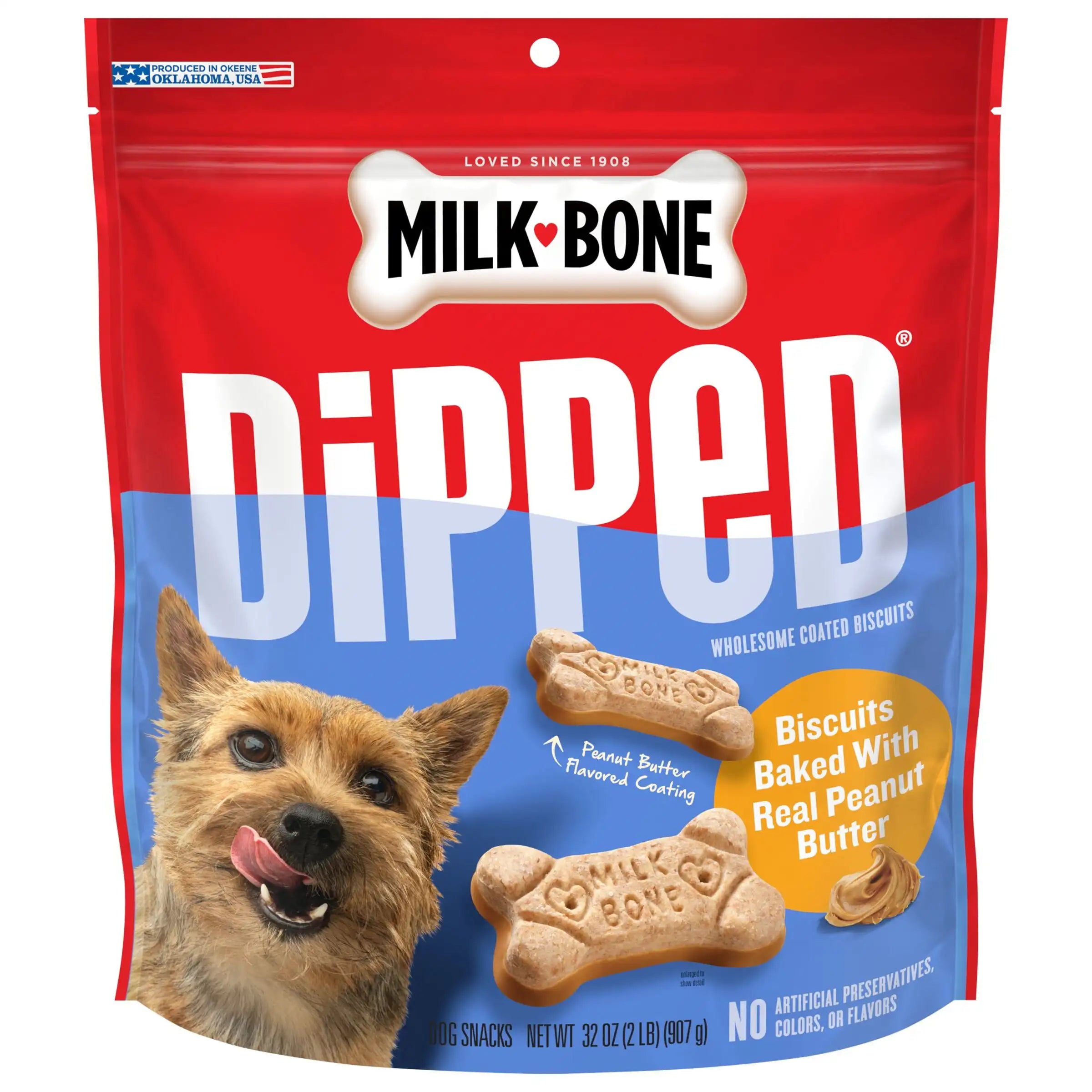 Dipped Dog Biscuits Baked With Real Peanut Butter, 32 oz