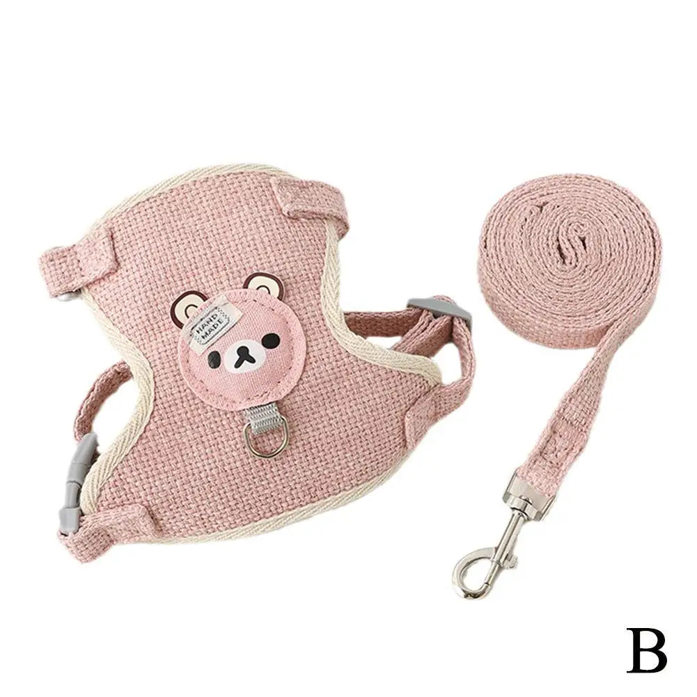 Comfortable Chest Strap Small Pet Vest Harness with Leash