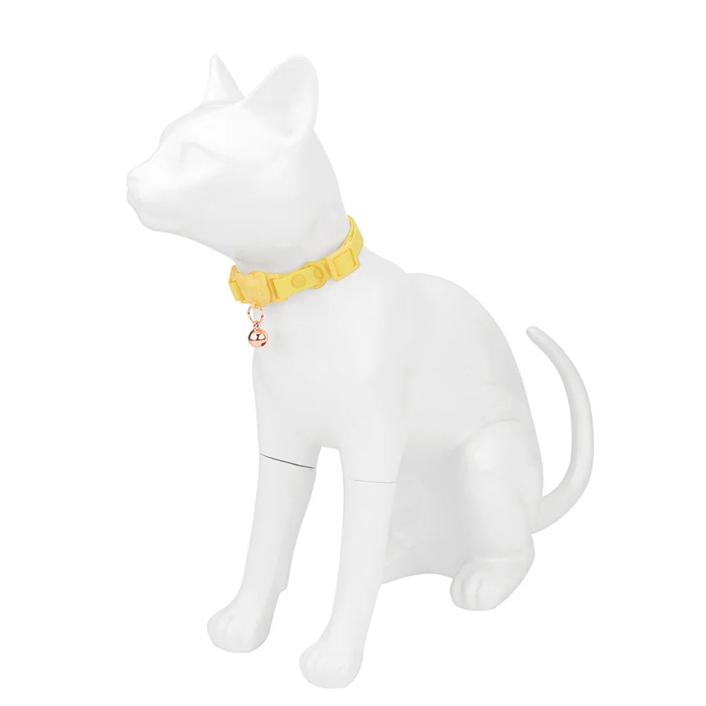 Adjustable Candy Color Kitten Waterproof PVC Cat Collar