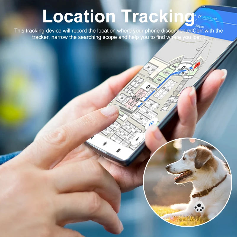 Smart Mini GPS Tracker – Bluetooth Locator for Pets, Kids, Keys
