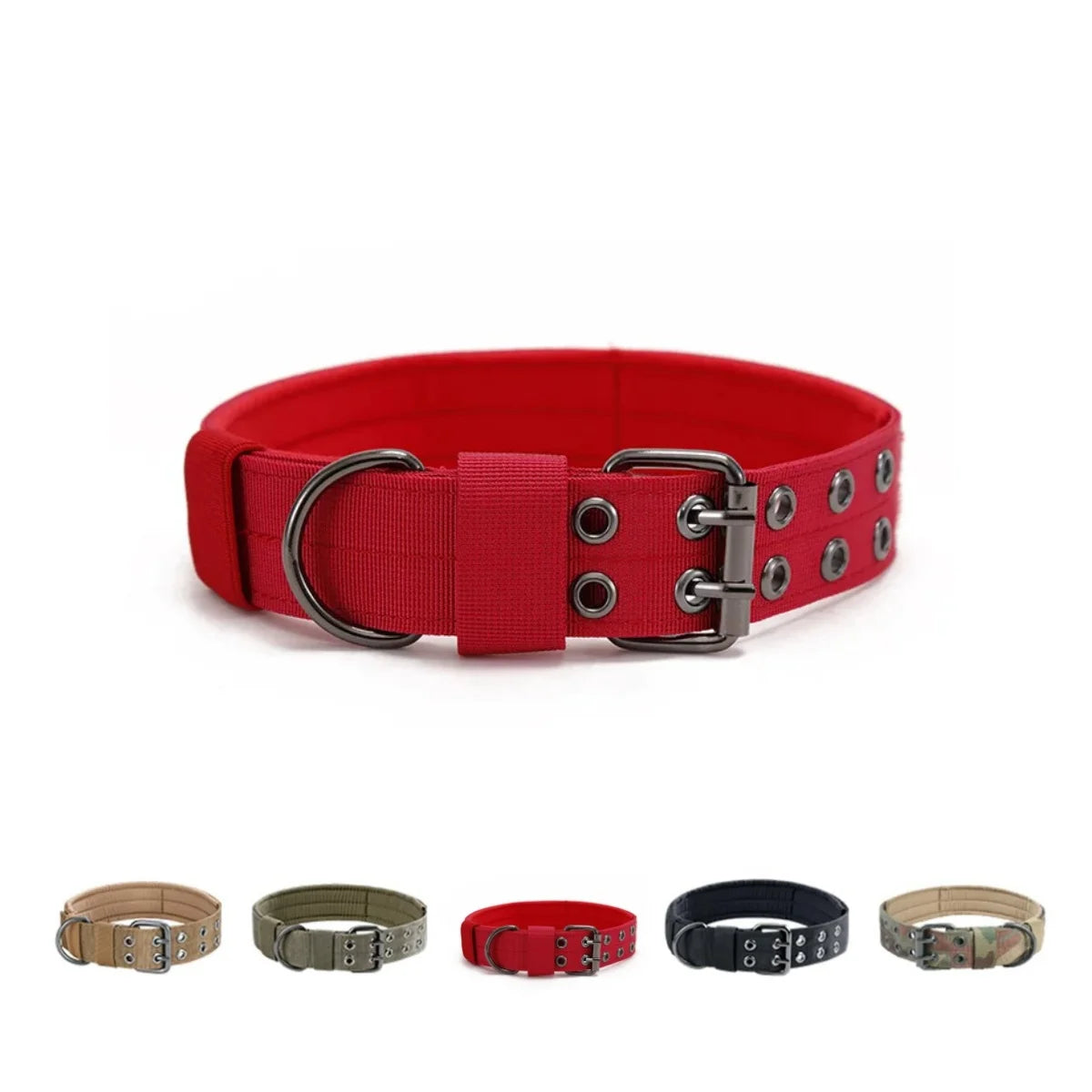 Adjustable Tactical Dog Collar with Double Buckle