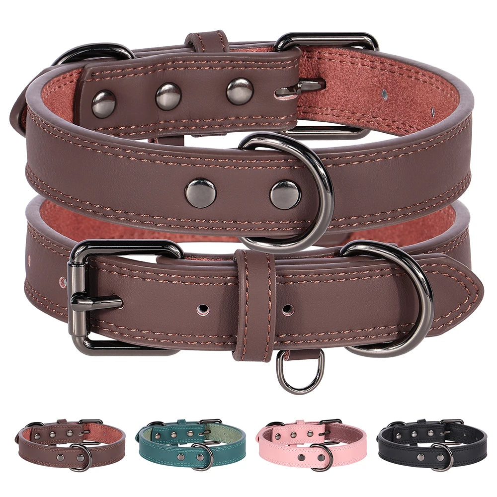 Soft & Durable Real Genuine Leather Dog Collar