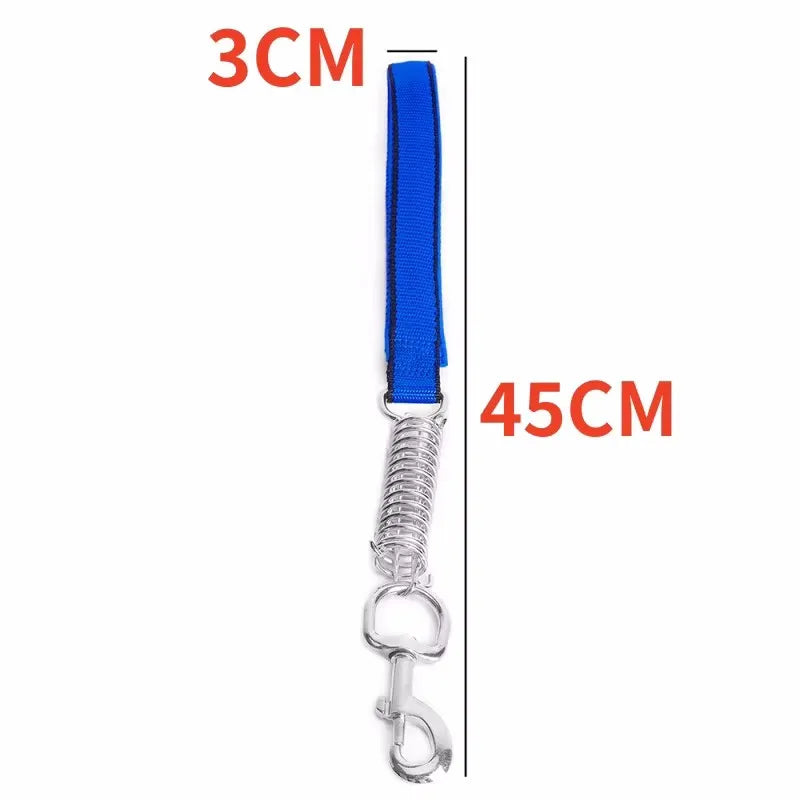 Durable Chew Spring Short Dog Leash with PU Leather Handle