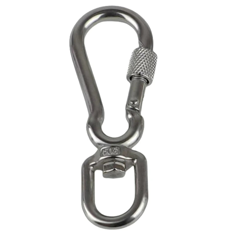 Heavy-Duty Bolted Clip Stainless Steel Swivel Carabiner Hook