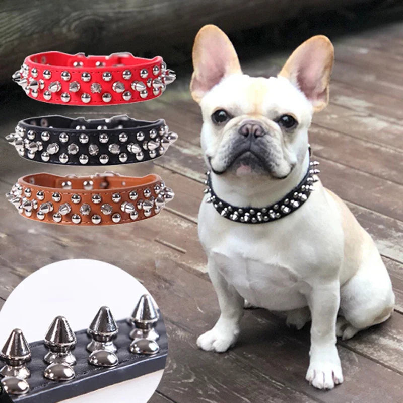 Engraved Pet ID Tag Customized PU Leather Dog Collar