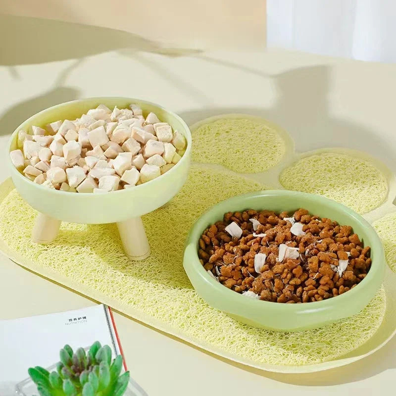 Four-Legged Pet Bowl Stylish Feeder for Cats & Small Dogs
