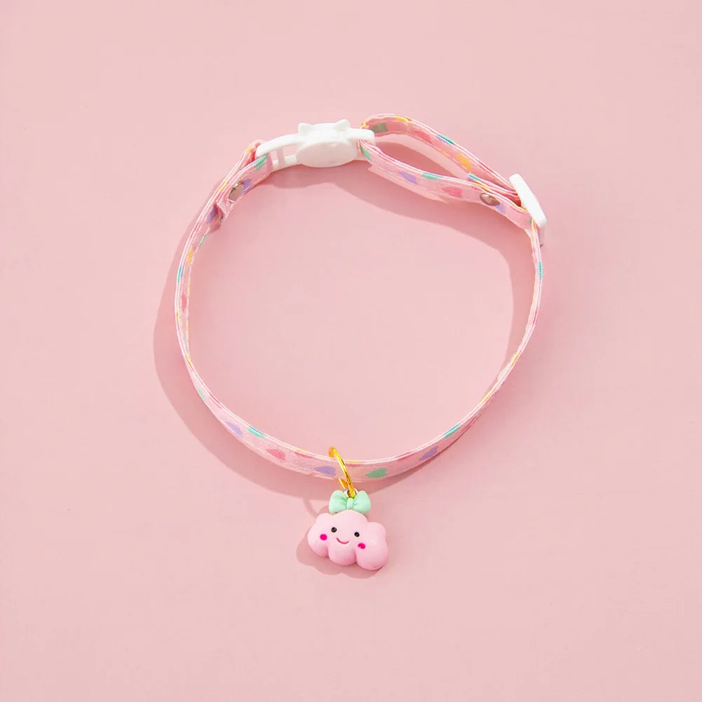 Cute Printed Pet Necklace Adjustable Cat & Puppy Collar